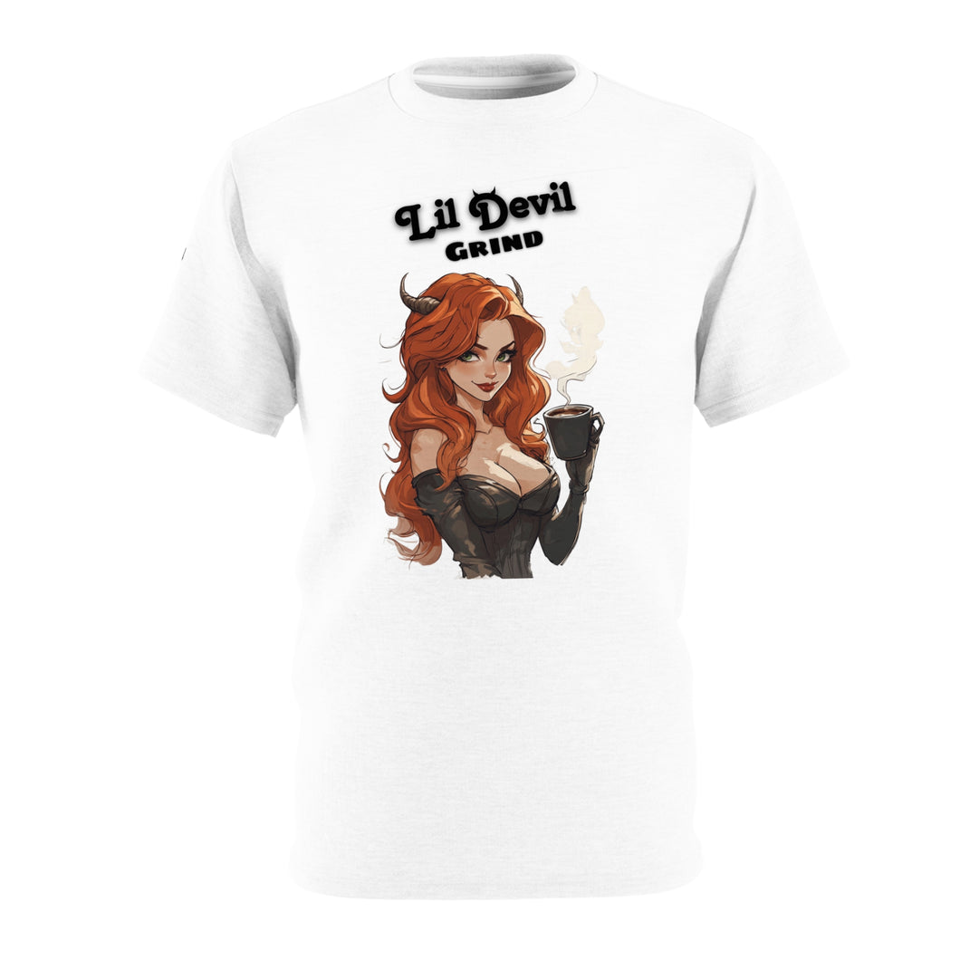 T-Shirt Lil Devil Grind Coffee Unisex Cut & Sew Tee