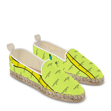 Load image into Gallery viewer, #428 cnl men’s loafer espadrilles lime/gun print
