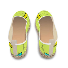 Load image into Gallery viewer, #428 cnl men’s loafer espadrilles lime/gun print
