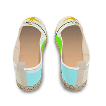 Load image into Gallery viewer, #429 mens loafer Espadrilles, green, cream, and yellow print
