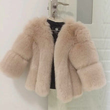 Load image into Gallery viewer, Fur Women Coat Faux Fur Short Stitching Three-Quarter Sleeve Artificial Fur
