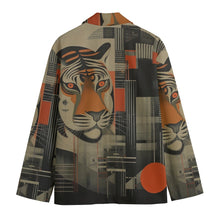 Load image into Gallery viewer, All-Over Print Men&#39;s Casual Flat Lapel Collar Blazer | 245GSM Cotton/lion
