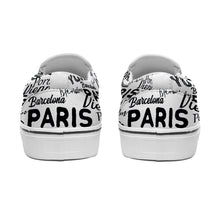 Load image into Gallery viewer, Women&#39;s Slip On Sneakers Paris logo print
