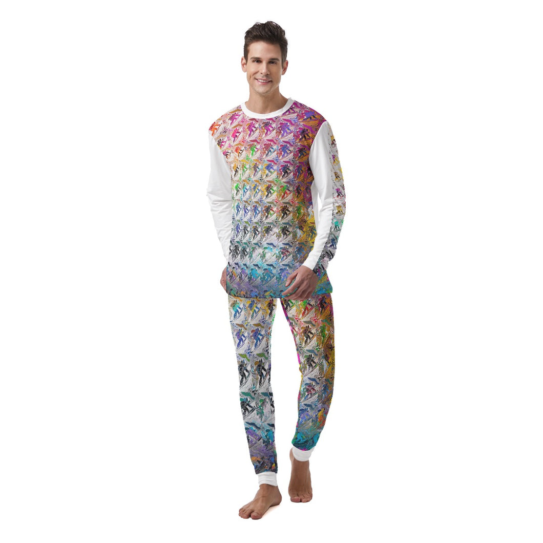 All-Over Print Men's Pajamas powder addict