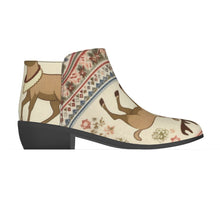 Load image into Gallery viewer, Women&#39;s Fashion Boots Christmas print browns/deer
