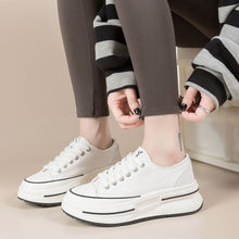 Load image into Gallery viewer, Tied Round Toe Platform Sneakers
