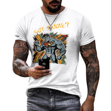 Load image into Gallery viewer, Men&#39;s Cotton T-shirt Fitness theme got swole theme
