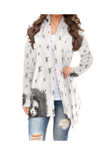 Load image into Gallery viewer, All-Over Print Women&#39;s Cardigan With Long Sleeve hair themed print
