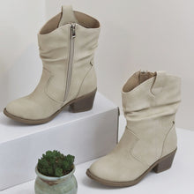 Load image into Gallery viewer, Children Western Mid Calf Faux Leather Boots Arrival Side Zipper Solid Color All Matching
