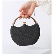 Load image into Gallery viewer, Retro Glittering Powder Portable Cocktail Bag Arc Dinner Bag Beaded Bag Evening Bag
