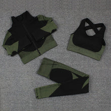 Load image into Gallery viewer, Army Green Yoga Suit
