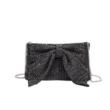 Load image into Gallery viewer, Bow Crystal Women Diamond King Diamond Evening Bag Full Diamond Dinner Cheongsam Crossbody Chain Bag
