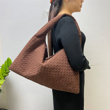 Load image into Gallery viewer, Handmade Suede Woven Solid Color Large Capacity Shoulder Bag Bag Women Simple Casual
