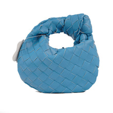 Load image into Gallery viewer, Mini Woven Bag Handmade Croissant Gold Hardware Dumpling Cloud Bag Handbag
