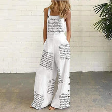 Load image into Gallery viewer, Summer Printed Sleeveless Loose Casual Sling Wide Leg for Women Jumpsuit
