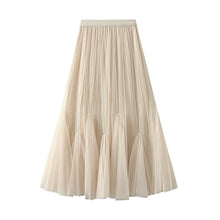 Load image into Gallery viewer, Fall Retro Falling Gauze Skirt Slimming Large Hem Fishtail Skirt Women A line Brown Skirt
