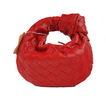 Load image into Gallery viewer, Mini Woven Bag Handmade Croissant Gold Hardware Dumpling Cloud Bag Handbag
