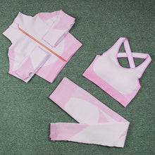 Load image into Gallery viewer, Pink Purple Yoga Suit
