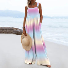 Load image into Gallery viewer, Summer Printed Sleeveless Loose Casual Sling Wide Leg for Women Jumpsuit
