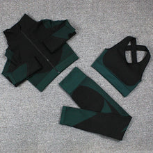 Load image into Gallery viewer, Dark Green Yoga Suit
