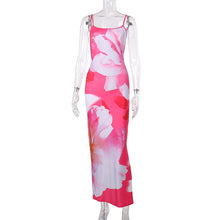 Load image into Gallery viewer, Women Printing Slip Dress Autumn Sexy Waist Tight Hip Dress
