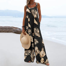 Load image into Gallery viewer, Summer Printed Sleeveless Loose Casual Sling Wide Leg for Women Jumpsuit
