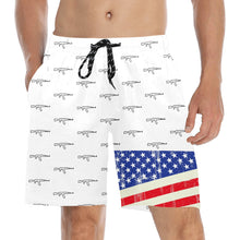 Load image into Gallery viewer, Patriotic Men&#39;s Mid-Length Beach Shorts (L51)
