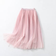 Load image into Gallery viewer, Gradient Color Large Swing Skirt Korean Women Clothing Summer Pastoral Mesh Skirt
