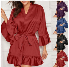 Load image into Gallery viewer, Midnight Charm Sexy Lingerie Sexy Lingerie Nightgown Home Pajamas
