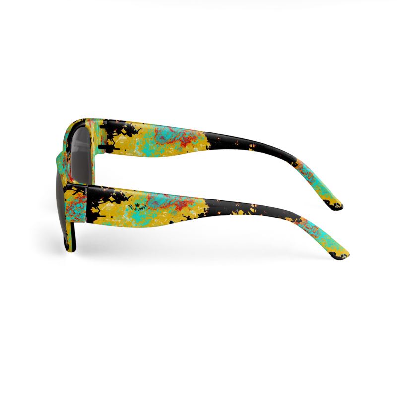 #103 JAXS N CROWN DESIGNER SUNGLASSES, ABSTRACT PRINT