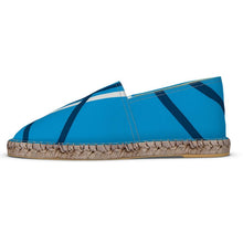 Load image into Gallery viewer, Espadrilles blue and white striped print
