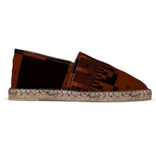 Load image into Gallery viewer, Espadrilles black/rust swole print
