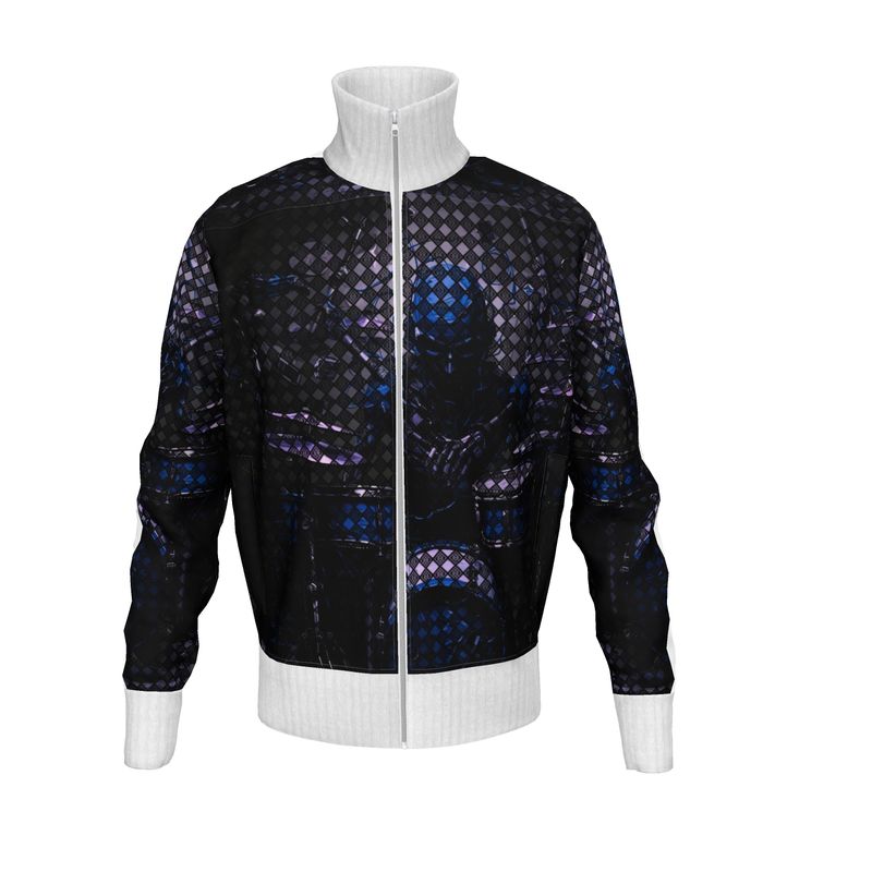 Men’s tracksuit jacket blk drummer print