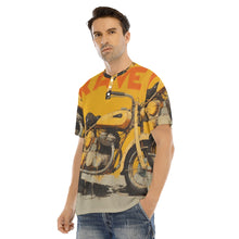 Load image into Gallery viewer, Men&#39;s Short Sleeve T-shirt With Button Closure #y192
