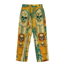 Load image into Gallery viewer, All-Over Print Unisex Straight Casual Pants | 245GSM Cotton surfboard/skull print
