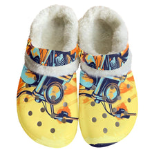 Load image into Gallery viewer, MC #2 Men&#39;s Classic Clogs with Fleece motorcycle design
