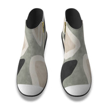 Load image into Gallery viewer, Women&#39;s Fashion Boots 121 beige with olive abstract print
