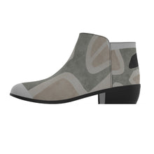 Load image into Gallery viewer, Women&#39;s Fashion Boots 121 beige with olive abstract print
