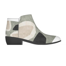 Load image into Gallery viewer, Women&#39;s Fashion Boots 121 beige with olive abstract print
