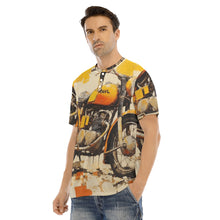 Load image into Gallery viewer, Men&#39;s Short Sleeve T-shirt With Button Closures #y179
