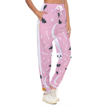 Load image into Gallery viewer, All-Over Print Women&#39;s Casual Pants 248 pink, and white Halloween print
