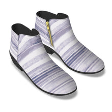 Load image into Gallery viewer, Women&#39;s Fashion Boots 134 purple, striped print
