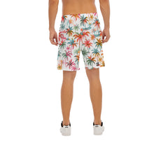 Load image into Gallery viewer, All-Over Print Men&#39;s Beach Shorts With Elastic Waist summer vibes palms
