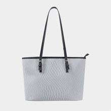 Load image into Gallery viewer, Women&#39;s Tote Bag | PU 320 white and silver print
