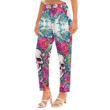 Load image into Gallery viewer, All-Over Print Women&#39;s Loose Straight-leg Pants summer vibes skull print
