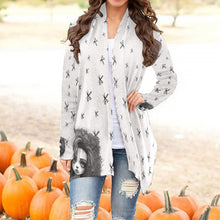 Load image into Gallery viewer, All-Over Print Women&#39;s Cardigan With Long Sleeve hair themed print
