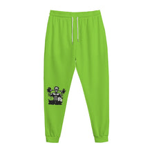 Load image into Gallery viewer, All-Over Print Men&#39;s Sweatpants | Interlock green weightlifting theme
