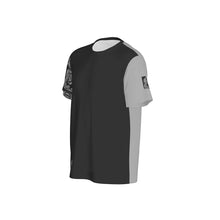 Load image into Gallery viewer, All-Over Print Men&#39;s O-Neck Sports T-Shirt grey and black Leo print
