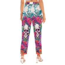 Load image into Gallery viewer, All-Over Print Women&#39;s Loose Straight-leg Pants summer vibes skull print
