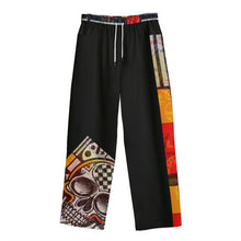 Load image into Gallery viewer, All-Over Print Unisex Straight Casual Pants | 245GSM Cotton Jaxs 5 skulls print
